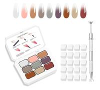 AIJIMEI Ombre Nail Polish Set With 9-Color Combination, Soft And Easy To Shoot, Effortlessly Creating Ombre Gel Dreamy Blending Effect Essential For Home Nail DIY(A2)