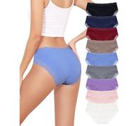 Aijolen Culotte Femme Coton Slip Dim Culottes Dentelle sous-Vêtements Respirant Hipster Soft Bikini Panties Underwear Women Multipack S-XL
