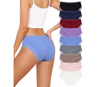 Aijolen Culotte Femme Coton Slip Femmes Culottes Dim Dentelle sous-Vêtements Féminins Respirant Hipster Bikini Panties Underwear Women Multipack S-XL