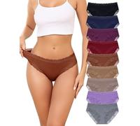 Aijolen Culotte Femme Coton Slip Femmes Culottes Dim Dentelle sous-Vêtements Féminins Respirant Hipster Bikini Panties Underwear Women Multipack S-XL
