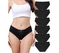 Aijolen Culotte Femme Slip Dim Femme Dentelle Culottes et Slips Taille Basse sous-Vêtements Feminins Confort Bikini Hipster Panties Multipack S-XL