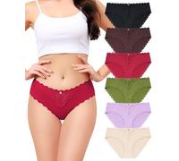 Aijolen Culotte Femme Slip Femmes Dim Culottes Dentelle Taille Basse sous-Vêtements Feminins Respirant Hipster Bikini Panties Underwear Women Multipack S-XL