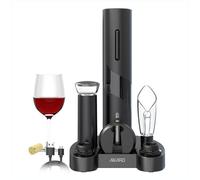 AIKARO - Ouvre Bouteille Electrique Tire Bouchon Screwpull Automatique, Rechargeable (Set avec Base)
