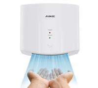 AIKE Air Wiper Sèche-Mains Compact, Séchage Rapide, Pour Sanitaires Publics | 1400W 220V, Faible Consommation, Sans Papier Ni Contact, Prêt À L'emploi, Faible Bruit, Matériau ABS, AK2630S