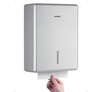 AIKE Distributeur De Serviettes en Papier Élargi, 400-Feuilles Mural pour H2, H3, Plié Z/V/C & Multifold (Taille ≤25,2 * 11,5cm), AK5302H