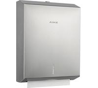 AIKE Distributeur d'essuie-Mains 400 Feuilles en Acier Inoxydable avec Serrure AK5181 (H2 & Z-Fold Papier plié 27 x 10 cm ou Plus Petit)