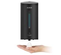 AIKE FoamCore Distributeur de Savon Moussant Automatique, Murale pour Usage Commercial, 750ML Acier Inoxydable pour Savon à Mains Moussant (Noir Mat)