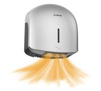 AIKE GentleAir Seche Mains Chauffant Silencieux, pour Maison & Salles de Bain, AC220V-240V, Argent Étoilé
