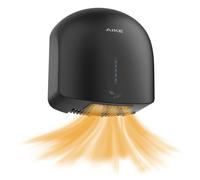AIKE GentleAir Seche Mains Chauffant Silencieux, pour Maison & Salles de Bain, AC220V-240V, Noir Minuit