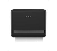 AIKE PageTurner Distributeur de Essuie-Mains Murale, 200+ Feuilles, Ouverture Latérale pour Maison & Commerce, Compatible Papier H2 Plié Z (<9cm), AK5151 Noir