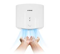 AIKE Sèche-Mains 10 Secondes pour sécher, Sèche-Mains électrique à économie d'énergie Automatique à Grande Vitesse, Sèche-Mains Commercial pour Salle de Bain et Toilettes AK2630S 1400W Blanc