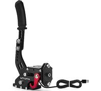 aikeec 64Bit Frein à main PC USB Frein a main pour Lo Gitech G25 G27 G29 G920 G923 Thrust Master T300 T500 T248 T128 T80 TS-XW, Mettre à jour Sim Racing Games Câble en nylon 2m/ressort renforcé/Noir