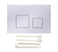 AIKEOU Double plaque de chasse d'eau, actionneur double pour toilettes suspendues au mur, pour GEBERIT Sigma01 Sigma20 Sigma21 Sigma30 Sigma50 UP300 Argenté