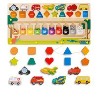 AIKER 2025 Jouets Multifonctionnels 3 en 1 Améliorés,Jouet Enfant 3 4 5 Ans,Jeu Magnétique Labyrinthe/Puzzle en Bois/Apprentissage du Comptage,Jouet Enfant 3 Ans Cadeaux De Vacances