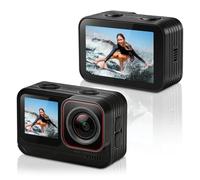 AIKER Camera Sport,Version Pro Camera Vlog Assistance 5k 30fps Photo 48mp/3.0EIS/Très Longue Autonomie/Grand Angle 130°/Action Cam Étanche/Double Ecran HD Cameras Moto Pour Moto,Vélo Et Sports Outdoor