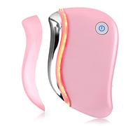 Aikertec Gua Sha Outil électrique chauffant 4 en 1 multifonction anti-âge pour le visage, contour et raffermissement du visage, double menton, éveil de la peau, traitement en profondeur