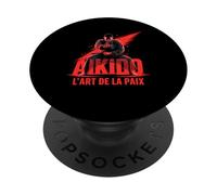 Aikido L Art De La Paix Guerrier Dojo Energie PopSockets PopGrip Adhésif