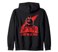 Aikido L Art De La Paix Guerrier Dojo Energie Sweat à Capuche
