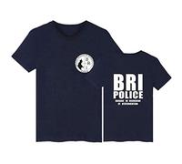 Aikooki GIGN Gendarmerie Short Sleeve T Shirts Men Fashion Pop T-Shirt Summer Cotton Casual Hip Hop Male Tee Tops Navy L