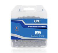 AIKYA DYC E9 Silver Vélo électrique 9 vitesses 1/2"" x 3/32"", 122 maillons, argent