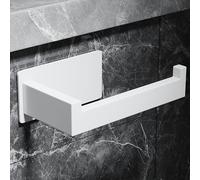 Aikzik Porte Papier Toilette Auto-adhésif, Support Papier Toilette sans Percage Acier Noir Mat Inoxydable Porte Rouleau Toilette pour Salle de Bain