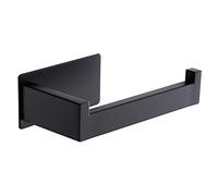 Aikzik Porte Papier Toilette, Support Papier Toilette Mural, Porte Rouleau Papier Toilette sans Perçage pour Salle de Bain et Cuisine, Noir