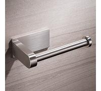 Aikzik Porte-rouleau de papier toilette sans perçage - Autocollant - En acier inoxydable - Avec colle - Pour salle de bain