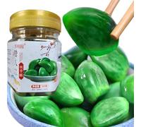 Ail Laba, Gousses Vert Émeraude Marinées Traditionnelles, Sucrées, Acides, Croustillantes, Bonnes Avec, Prêtes À Manger Dès La Sortie Du Sac, Un Excellent Partenaire Pour Les Fondues Et Barbecues