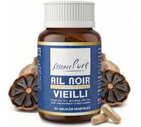 Ail Noir Fermenté 10x Concentré | Extrait d'Ail Noir Vieilli - Standardisé en S-allyl-cystéine | Cœur & Cholestérol | Sans Arrière-Goût | 80 Gélules Vegan | Essence Pure Api-Nature