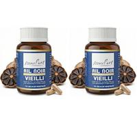Ail Noir Fermenté 10x Concentré | Extrait d'Ail Noir Vieilli - Standardisé en S-allyl-cystéine | Cœur & Cholestérol | Sans Arrière-Goût | 80 Gélules Vegan | Essence Pure Api-Nature (Lot de 2)