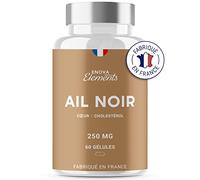 Ail Noir Fermenté 250mg - Complément Alimentaire - 60 Gélules Végétales - Circulation Sanguine, Cœur et Cholestérol - Cure 1 Mois - Fabriqué en France