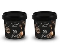 Ail Noir Fermenté 30 g environ - Saveur Unique avec des Notes Sucrées-Salées - Parfait à Tartiner sur du Pain Grillé, Ajouter aux Sauces, Soupe ou aux Plats de Viande, Poisson et Salades. (Lot de 2)