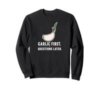 Ail Premières Questions Plus Tard Amateur de Cuisine Italien drôle Sweatshirt