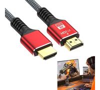 Ailah Câble HDMI 2.1 5m, 8K@60Hz / 4K@120Hz, 48Gbps, HDR10+, eARC, VRR, ALLM, connecteurs plaqués or, câble tressé nylon