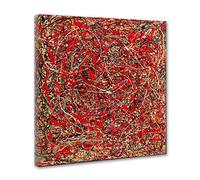 AiLai Jackson Pollock-No.43 Impression d'art mural sur toile pour affiche de salon pour chambre, salle de bain, décoration d'intérieur (65x78cm 26 "x31, sans cadre)