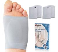 Ailaka 2 paires manchons soutien voûte plantaire, coussinets gel soutien voûte plantaire pour soulager douleur pied plat, fasciite plantaire et éperons talon