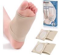 Ailaka 2 paires manchons soutien voûte plantaire, coussinets gel soutien voûte plantaire pour soulager douleur pied plat, fasciite plantaire et éperons talon