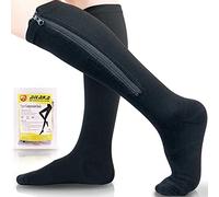 Ailaka Chaussettes de Compression Zippées Médicales Homme & Femme, 15-20mmhg Bas De Contention Classe 1 Medicale Soutien Graduel Bas De Compression, Indiqué pour Les Varices, Oedème