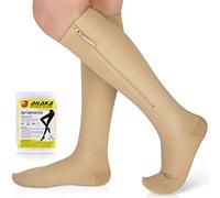 Ailaka Classe 1 Medicale Soutien Graduel Bas De Compression, Bas De Contention Homme Femme, 15-20mmhg Chaussettes de Compression Avec éclair Indiqué pour Voyages Jambes Enflées Course Vols