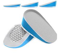 Ailaka Semelles intérieures en gel pour augmenter la hauteur, coussinets de talon absorbant les chocs, inserts de chaussures pour homme et femme, hauteur du talon : 3,5 cm, bleu, bleu, Large