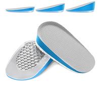 Ailaka Semelles intérieures en gel pour augmenter la hauteur, coussinets de talon absorbant les chocs, inserts de chaussures pour homme et femme, hauteur du talon : 1,5 cm, bleu
