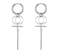 Ailan 1 paire exquis élégant accessoire de mode fille oreille balancent cerceau boucle d'oreille femmes oreilles gouttes pour fête Banquet quotidien robe décor, Argent