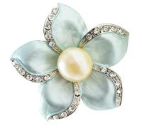 Ailan Broche de perle simulée, superbe fleur de mode, bijoux en cristal uniques pour femmes, broche de décoration, accessoires de décoration, Corsage en cristal, épingle à