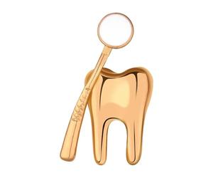 Ailan Broche mignonne d'infirmière en émail, bijou cadeau, broche épingle de dent de dessin animé, badge pour sac à, idée cadeau femme fille, de dent de dessin animé, Or, 3.1 x 1.5 cm