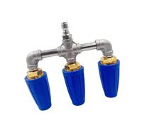 Ailan Buse rotative à 360° pour Nettoyeur Haute Pression, Triple buse de Rechange, Embout de pulvérisation pour Nettoyer efficacement Les Murs et la Maison, Accessoire 3 en, Bleu, 16 x 15 cm