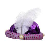 Ailan Chapeau de sultan, chapeau de prince arabe, turban indien, accessoire de déguisement pour jeux de rôle en diverses occasions, ajoutant une touche d'exotisme à votre, violet