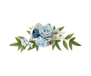 Ailan Décoration d'allée de mariage, chaises d'église, bancs, fleurs, roses artificielles chics, transformez les espaces d'allée en moments magiques, décorations légères pour la maison, Style D