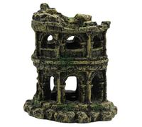 Ailan Décoration de grotte rocheuse avec figurine d'aquarium au style naturel, embellissant l'aquarium grâce à son aspect réaliste. Inspirée des ornements de la Rome antique, cette figurine représente