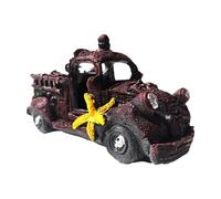 Ailan Décorations Uniques pour Aquarium, représentant Une Grotte aménagée en épave de Voiture, offrant Un Espace sécurisé pour la Faune Aquatique. Décoration en résine imitant Une épave de, Camion