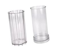 Ailan Fabriquez de superbes bougies bicolores pour un anniversaire de mariage avec un modèle bougie à faire soi-même, moule moulage bougie rayé, modèle fabrication mariages, Clair, 7x15.6 cm